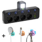 Adaptateur secteur EU avec 4 prises, prise murale multiport avec interrupteur indépendant et petit adaptateur pour veilleuse