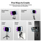 Support magnétique pour téléphone, MA38 Support portable pour téléphone Mini trépied pour Magsafe avec aimant puissant double face Trou de positionnement Arri 1/4'' Crochet rabattable