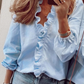 👚 60% DE RÉDUCTION! ✨ Chemisier à Volants 2026 – Manches Longues Lanterne, Coupe Ample & Style Doux pour Printemps-Automne 🌸