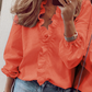 👚 60% DE RÉDUCTION! ✨ Chemisier à Volants 2026 – Manches Longues Lanterne, Coupe Ample & Style Doux pour Printemps-Automne 🌸