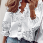 👚 60% DE RÉDUCTION! ✨ Chemisier à Volants 2026 – Manches Longues Lanterne, Coupe Ample & Style Doux pour Printemps-Automne 🌸