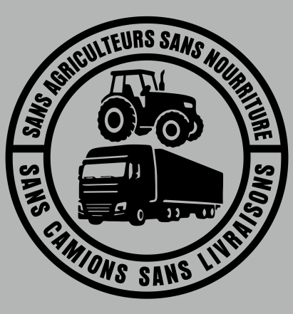 💕1 acheté 1 offert🔥Sans agriculteurs, pas de nourriture, sans camions, pas de livraisons Autocollant en vinyle – Décalcomanie de 140 mm