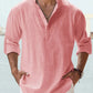 🔥50% de réduction🔥Chemise à manches longues pour hommes, en coton et lin