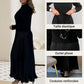 Robes plissées à col rond pour femmes, élégantes et stylées