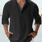 🔥50% de réduction🔥Chemise à manches longues pour hommes, en coton et lin