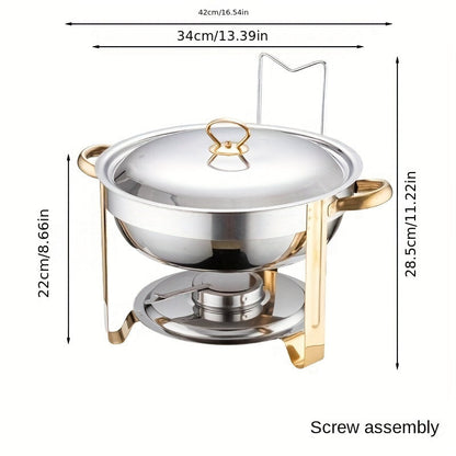 🎅🏻Soldes chauds avant Noël🔥Set de Buffet Chafing Dish en Acier Inoxydable