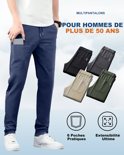 🏆MultiPants – Pantalon cargo résistant et extensible avec multiples poches