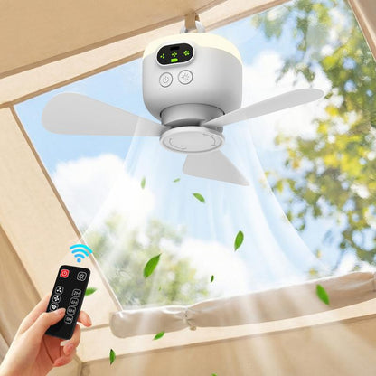📢📢40 % DE RÉDUCTION !! ⏰Ventilateur de plafond rechargeable avec éclairage LED🌬️✨