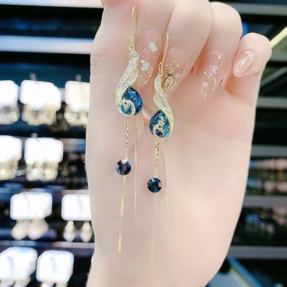 💐50% DE RÉDUCTION ! Boucles d‘oreilles pendantes paon doré – Le cadeau idéal pour elle 🎁✨【Offre Limitée】