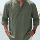 🔥50% de réduction🔥Chemise à manches longues pour hommes, en coton et lin