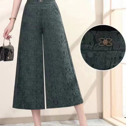 Women's Casual Breathable High Waist Wide Leg Pants