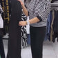 💥Soldes d'été💥Ensemble pour femme composé d'un haut rayé et d'un pantalon uni(🔥55% de réduction)