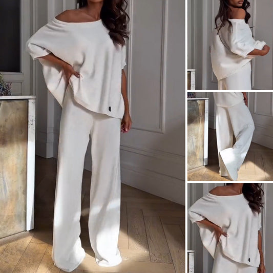 💕55 % de réduction💕Ensemble deux pièces - Top et pantalon asymétriques décontractés pour femmes