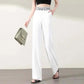 Pantalon Extensible Ample Taille Haute À Jambes Larges