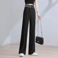 Pantalon Extensible Ample Taille Haute À Jambes Larges