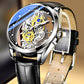 📢📢40% DE RÉDUCTION !! ⏰ Montre Squelette Double Face – Tourbillon Non Mécanique, Lumineuse, Étanche 30M ✨