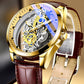 📢📢40% DE RÉDUCTION !! ⏰ Montre Squelette Double Face – Tourbillon Non Mécanique, Lumineuse, Étanche 30M ✨