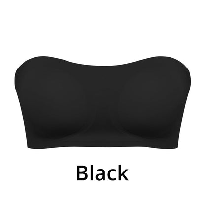 Soutien-gorge sans bretelles sans glissement pour femmes avec fermeture latérale croisée