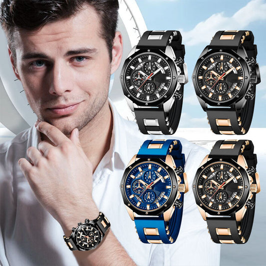 Grand cadran Calendrier Montre d'affaires à quartz