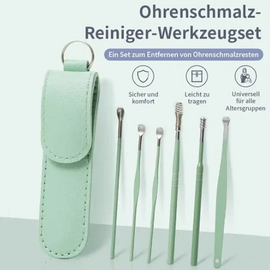 📢 Remise limitée de 50% 📢 Portable en acier inoxydable Earlöpfel 6 pièces-Set - Spiral-Ohrwerkzeug ✨