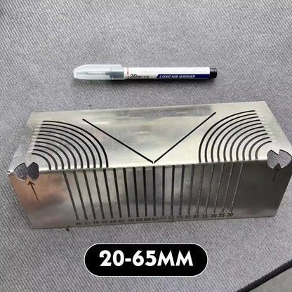 🚀50% de réduction pour une durée limitée🔧Règle de Marquage d'Angle d'Arc Carré en Acier Inoxydable à 90°