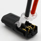 Double connecteur enfichable avec verrouillage à cliquet
