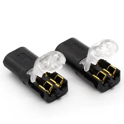 Double connecteur enfichable avec verrouillage à cliquet
