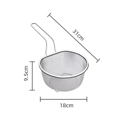 📢📢50% DE RÉDUCTION !! ⏰ Passoire en Acier Inoxydable avec Manche – Inox 304, mailles fine & large – Idéale pour égoutter pâtes, légumes & fruits 🥗