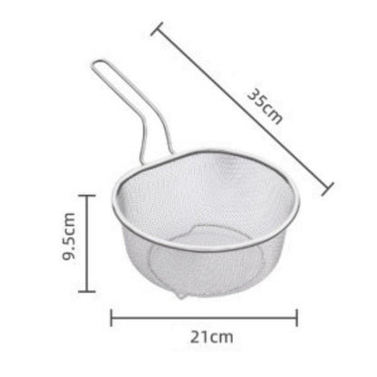 📢📢50% DE RÉDUCTION !! ⏰ Passoire en Acier Inoxydable avec Manche – Inox 304, mailles fine & large – Idéale pour égoutter pâtes, légumes & fruits 🥗