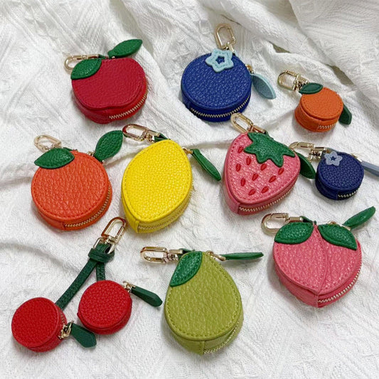 Mini porte-monnaie mignon en forme de fruit🍓🍋🍎🍒🍊🍐🫐🍑