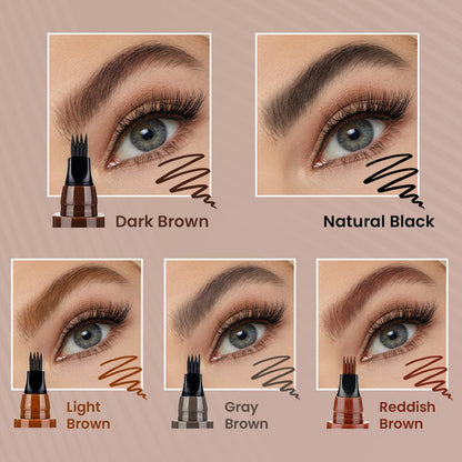 Crayon à sourcils 4-End Natural, Créez rapidement un maquillage de sourcils élégant