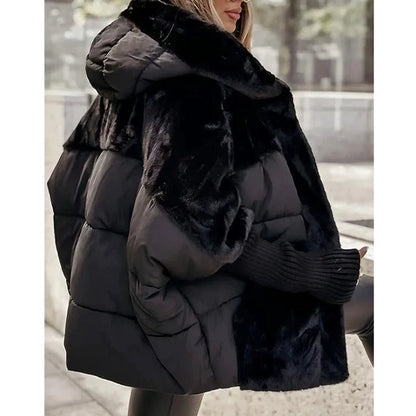 🔥Pré-réchauffement hivernal - Remises énormes🔥Manteau bouffant tricoté surdimensionné de luxe pour femme - Incontournable de l'hiver avec un design patchwork et une chaleur maximale !