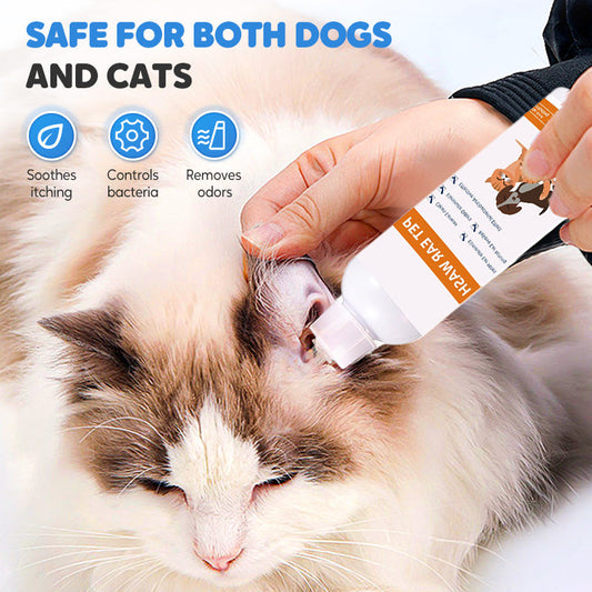 🐾 ACHETEZ-EN 2, OBTENEZ-EN 1 GRATUITEMENT ! ✨ Nettoyant pour oreilles pour animaux - Formule douce à l'aloe vera apaisant pour chiens et chats, prévient les infections et les odeurs 🌿👂