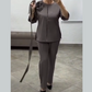 ✨ Ensemble deux pièces luxueux avec détails léopard – Élégance, confort et style sophistiqué ✨