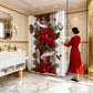 🎄Christmas Sale 50% OFF🔥Rideau de Douche Festif Imprimé Rouge de Noël