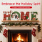 🎄⛄Décoration murale en bois pour Noël avec lettres - HOME/JOY