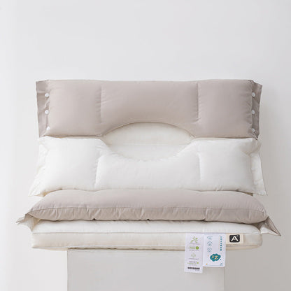 📢📢40 % DE RÉDUCTION !! ⏰ Oreiller cervical double couche – Hauteur ajustable & soutien doux ✨