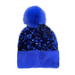 📢📢60 % de réduction !!!⏰Bonnet d'hiver à pompon et paillettes scintillantes