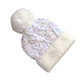 📢📢60 % de réduction !!!⏰Bonnet d'hiver à pompon et paillettes scintillantes