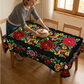 🔥Vente chaude🔥Nappe florale mexicaine avec bord festonné (60% de réduction)