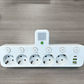 Adaptateur secteur EU avec 4 prises, prise murale multiport avec interrupteur indépendant et petit adaptateur pour veilleuse