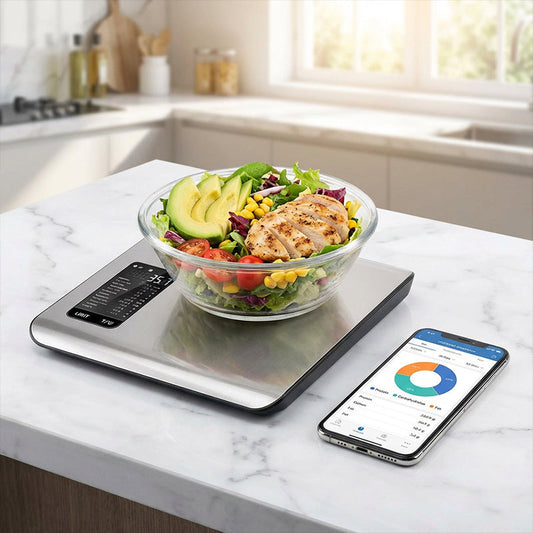 ⚖️📊 Balance de cuisine numérique – mesure 19 valeurs nutritionnelles et les calories via application, 5 kg, acier inoxydable 🥗✅ pour une alimentation saine et la perte de poids