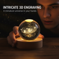 Veilleuse en cristal gravé