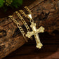 ⏰DERNIER JOUR - ACHETEZ-EN 1, OBTENEZ-EN 1 GRATUIT !✝️Collier à pendentif crucifix doré