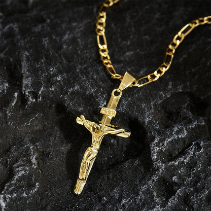 ⏰DERNIER JOUR - ACHETEZ-EN 1, OBTENEZ-EN 1 GRATUIT !✝️Collier à pendentif crucifix doré