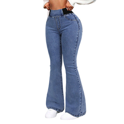 💎 62% DE RÉDUCTION ! 💎 Jean Évasé Taille Haute pour Femme – Denim Stretch, Silhouette Allongée & Confort Absolu 👖💙