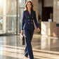 💼 Tailleur d‘Autorité Moderne | Costume Femme à Rayures Princesse ✨【Soldes -60%】