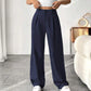 📢📢40 % DE RÉDUCTION !! ⏰ Pantalon Large Taille Haute – Tissu Doux, Confort Absolu 🌸☁️【Offre Limitée】