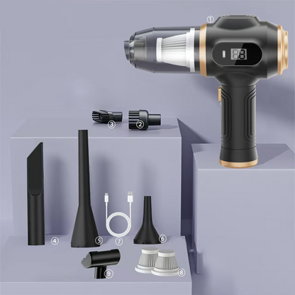 🎉 50% DE RÉDUCTION ! 🧹 Mini Aspirateur Portatif 4-en-1 – 12 000 Pa – Sans Balai & Batterie Longue Durée for Voiture & Maison