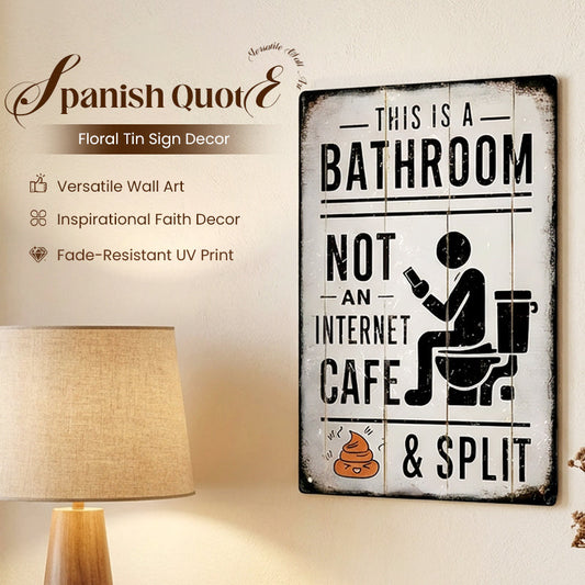 Plaque en métal fleurie avec citation espagnole – Décoration
